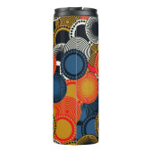 Retro Geometrisch: Golden Circles Harmony Thermosbeker (Achterkant)