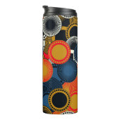 Retro Geometrisch: Golden Circles Harmony Thermosbeker (Geroteerd rechts)