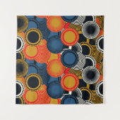 Retro Geometrisch: Golden Circles Harmony Wandkleed (Voorkant (horizontaal))