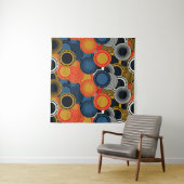Retro Geometrisch: Golden Circles Harmony Wandkleed (In Situ (horizontaal))