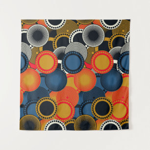Retro Geometrisch: Golden Circles Harmony Wandkleed