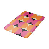 Retro Geometrisch half vierkant en cirkelpatroon Badmat (Gekanteld)