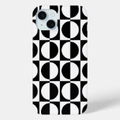 Retro Geometrisch half vierkant en cirkelpatroon Case-Mate iPhone Case (Achterkant)
