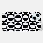 Retro Geometrisch half vierkant en cirkelpatroon Case-Mate iPhone Case (Achterkant (horizontaal))