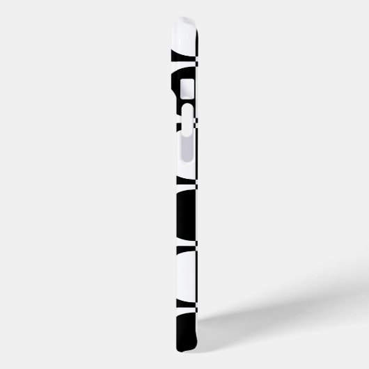 Retro Geometrisch half vierkant en cirkelpatroon Case-Mate iPhone Case (Achterkant / Links)