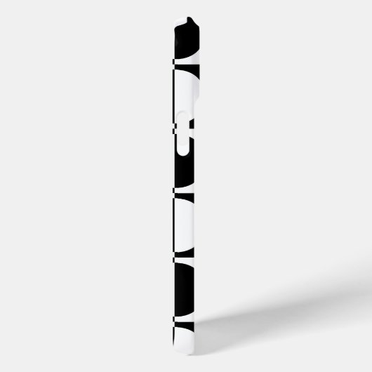 Retro Geometrisch half vierkant en cirkelpatroon Case-Mate iPhone Case (Achterkant / Rechts)