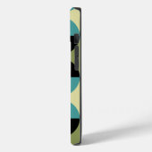 Retro Geometrisch half vierkant en cirkelpatroon Case-Mate iPhone Case (Achterkant / Links)