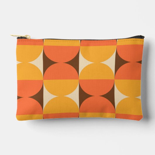 Retro Geometrisch half vierkant en cirkelpatroon Etui (Voorkant)