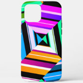 Retro geometrisch kleurrijk patroon Case-Mate iPhone case (Achterkant)