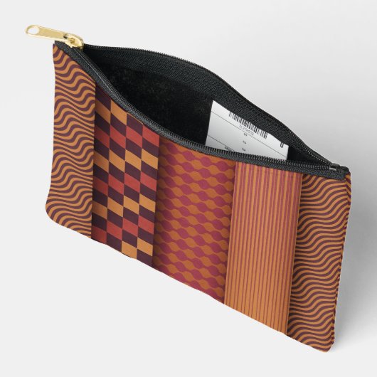 Retro geometrisch midden-eeuws patroon etui (Open)