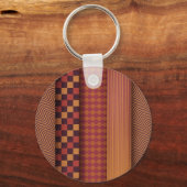 Retro geometrisch midden-eeuws patroon sleutelhanger (Voorkant)