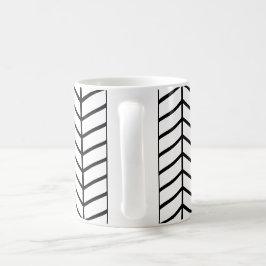 Retro Geometrisch Minimalistisch Wit Zwart 60s Sca Koffiemok