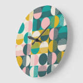 Retro geometrisch: modern  patroon. grote klok (Hoek)