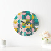 Retro geometrisch: modern  patroon. grote klok (Huis)