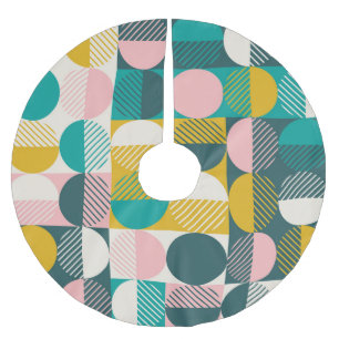 Retro geometrisch: modern patroon. kerstboom rok