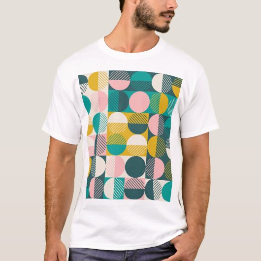 Retro geometrisch: modern patroon. t-shirt (Voorkant)