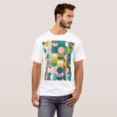 Retro geometrisch: modern patroon. t-shirt (Voorkant volledig)