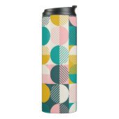 Retro geometrisch: modern patroon. thermosbeker (Gedraaid links)