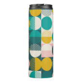 Retro geometrisch: modern patroon. thermosbeker (Achterkant)