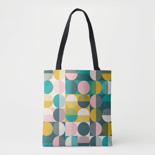 Retro geometrisch: modern  patroon. tote bag (Voorkant)