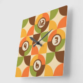retro geometrisch modernistisch patroon vierkante klok (Hoek)