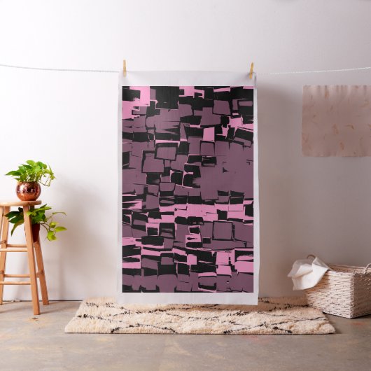 Retro Geometrisch Mozaïek Abstracte Kunst #3 Stof (Voorbeeld)