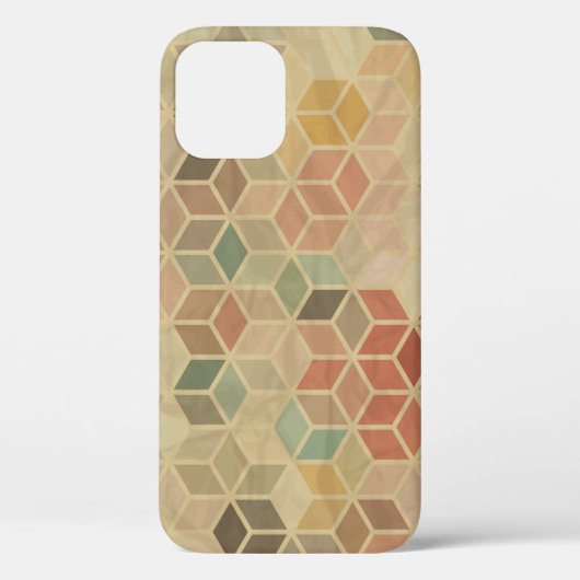 Retro geometrisch: naadloos ontwerp Case-Mate iPhone case (Achterkant)