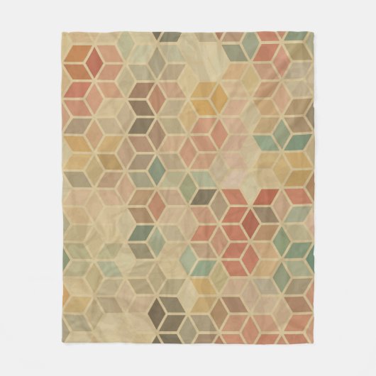 Retro geometrisch: naadloos ontwerp fleece deken (Voorkant)