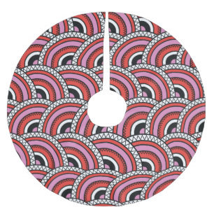 Retro geometrisch naadloos patroon kerstboom rok