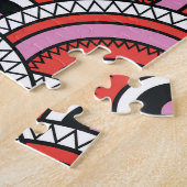 Retro geometrisch naadloos patroon legpuzzel (Zijkant)