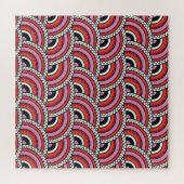 Retro geometrisch naadloos patroon legpuzzel (Horizontaal)