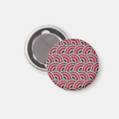 Retro geometrisch naadloos patroon magneet (Voorkant / Achterkant)