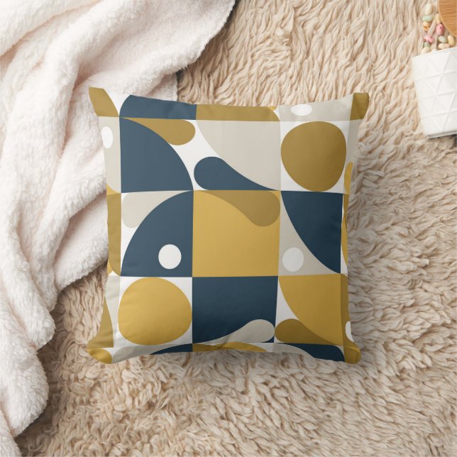 Retro geometrisch naadloos patroon met abstract kussen (Deken)