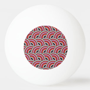 Retro geometrisch naadloos patroon pingpongbal