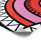 Retro geometrisch naadloos patroon poster (Hoek)