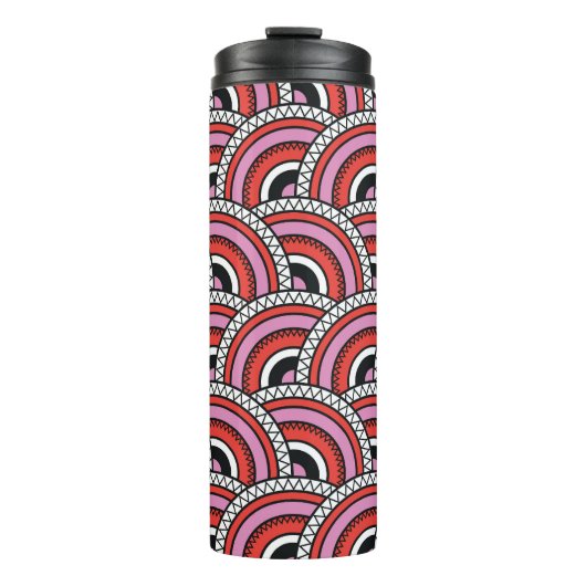 Retro geometrisch naadloos patroon thermosbeker (Voorkant)