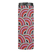 Retro geometrisch naadloos patroon thermosbeker (Achterkant)