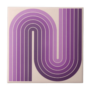 Retro geometrisch ontwerp in vintage stijl uit de  tegeltje