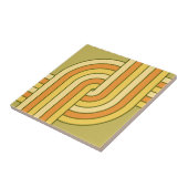 Retro geometrisch ontwerp uit de jaren 70 tegeltje (Zijkant)