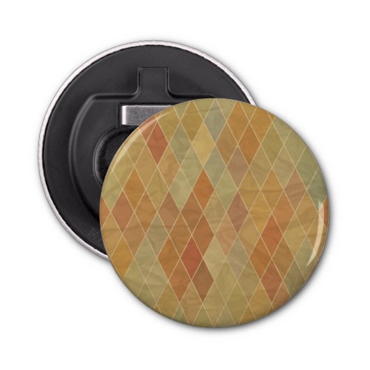 Retro geometrisch patroon 2 button flesopener (Voorkant)