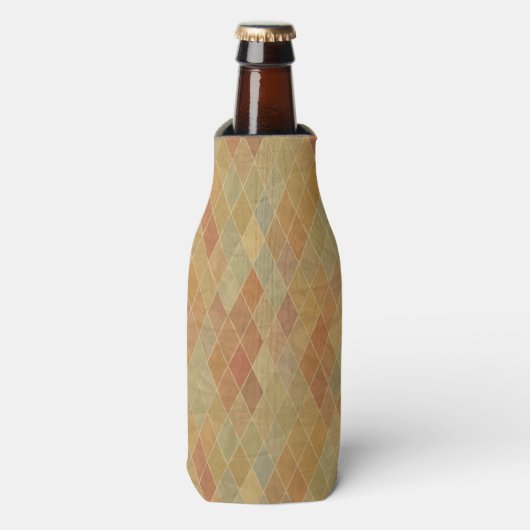 Retro geometrisch patroon 2 flesjeskoeler (Fles Voorkant)