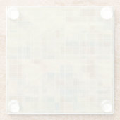 Retro geometrisch patroon 2 glazen onderzetter (Achterkant)