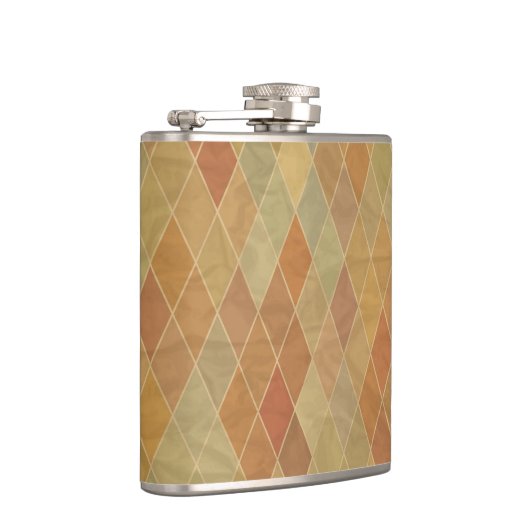 Retro geometrisch patroon 2 heupfles (Rechts)