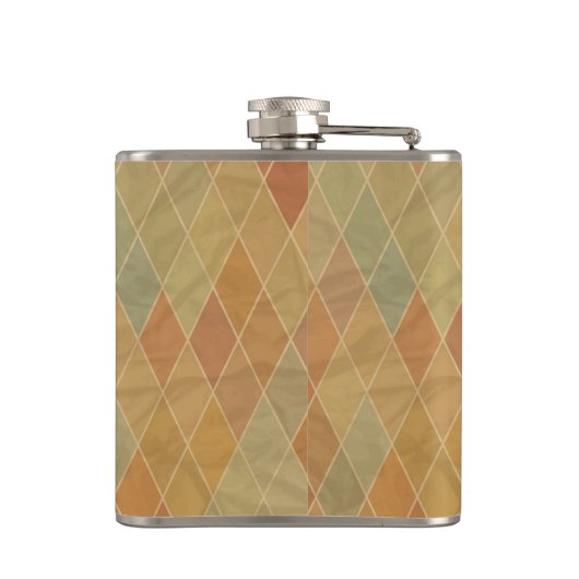 Retro geometrisch patroon 2 heupfles (Achterkant)