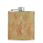 Retro geometrisch patroon 2 heupfles (Voorkant)