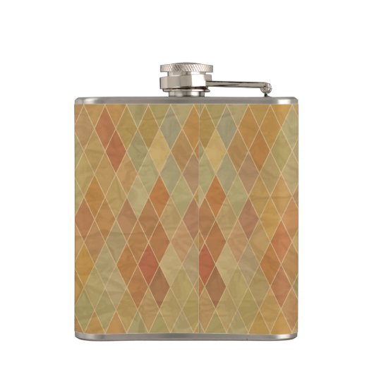 Retro geometrisch patroon 2 heupfles (Achterkant)