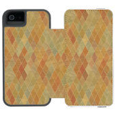 Retro geometrisch patroon 2 incipio iPhone portemonnee hoesje (Agenda Open)