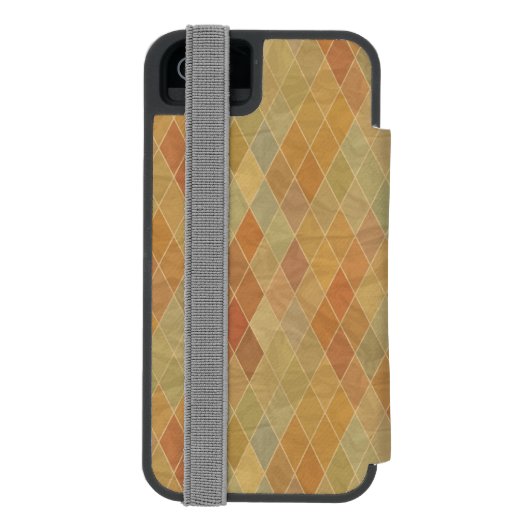 Retro geometrisch patroon 2 incipio iPhone portemonnee hoesje (Agenda Achterkant)