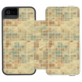 Retro geometrisch patroon 2 incipio iPhone portemonnee hoesje (Agenda Open)