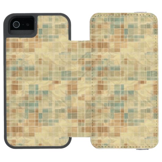 Retro geometrisch patroon 2 incipio iPhone portemonnee hoesje (Agenda Open)